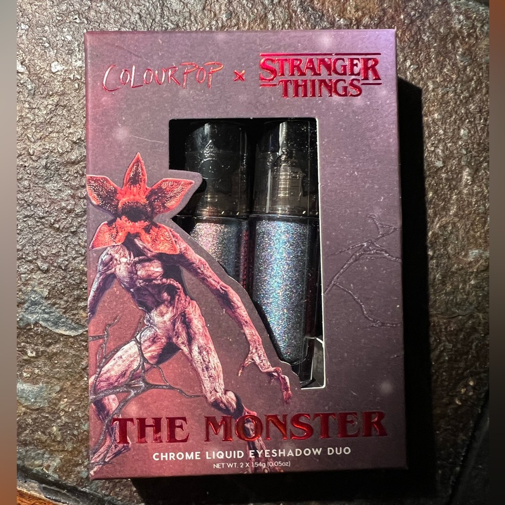 NIB ColourPop x Stranger Things Chrome Liquid Eyeshadow Duo THE MONSTER
